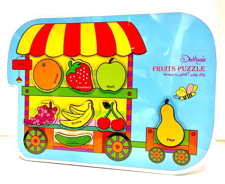 پازل چوبی_آشنایی با میوه ها(دکه)/دهکده