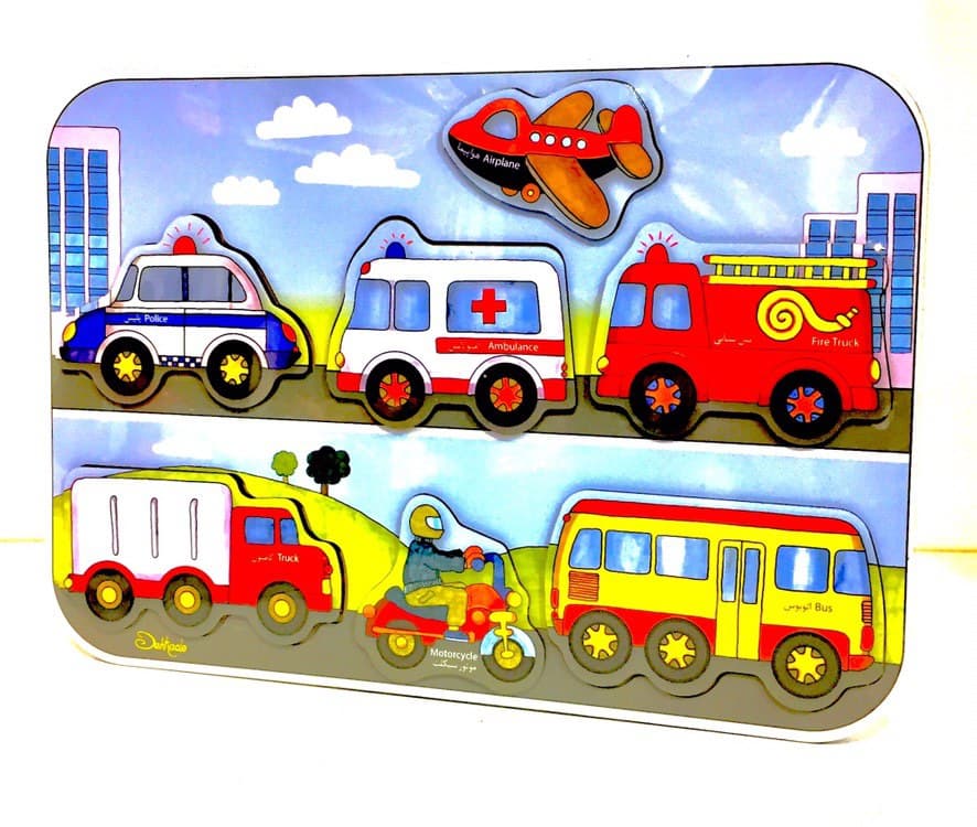 پازل چوبی_وسایل نقلیه /دهکده