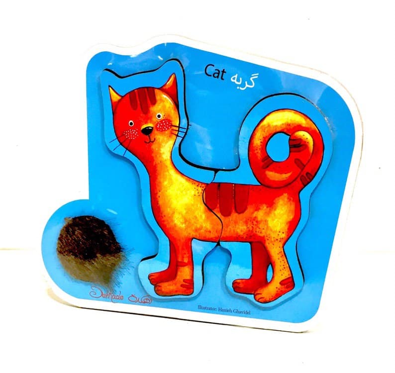 پازل چوبی 2تکه_گربه/دهکده